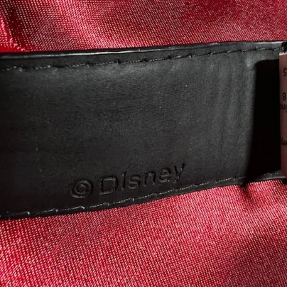 Disney Minnie Mouse Red Bow Vegan‎ Leather Belt, manufactured by Buckle Down